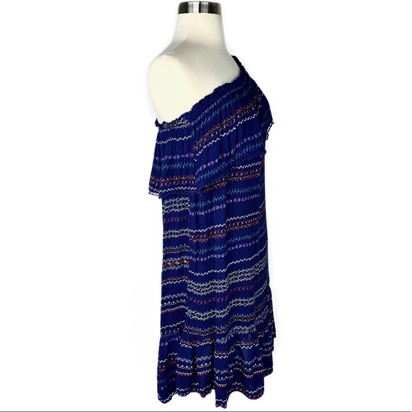 One Shoulder Ruffle Mini Dress - Picture 2 of 16